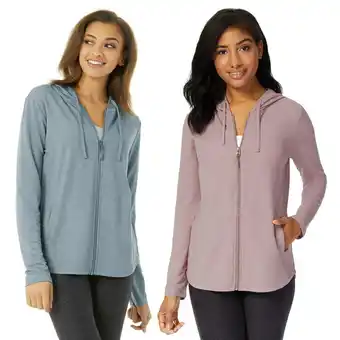 Costco 32 Degrees Women's 2 Pack Full Zip Hoody in 2 Colours and 4 Sizes offer