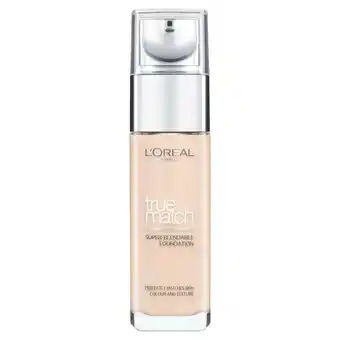 Sainsbury's L'Oreal Paris True Match Foundation 2.C Rose Vanilla 30ml offer