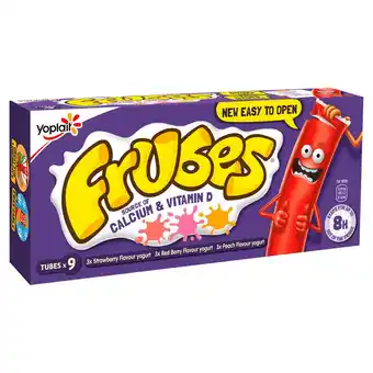 Sainsbury's Frubes Strawberry, Red Berries and Peach Yogurt 9x37g offer