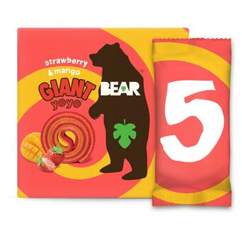 Sainsbury's Bear Giant Yoyos Strawberry & Mango 5x20g offer
