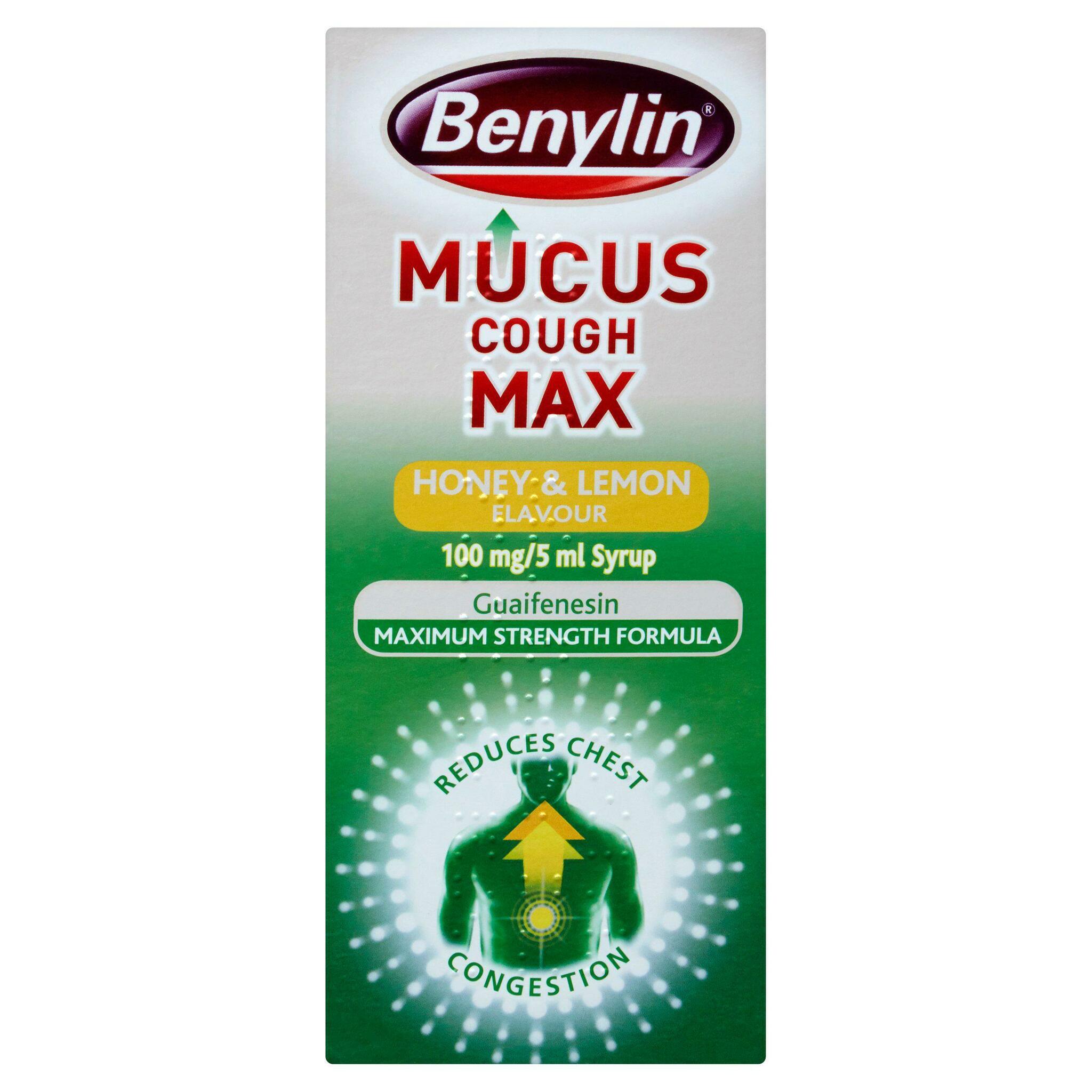 Benylin Mucus Cough Max Honey & Lemon Flavour 100 mg/5 ml Syrup 300ml