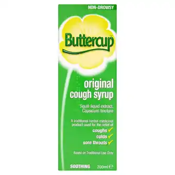 Sainsbury's Buttercup Cough Syrup, Original 200ml offer
