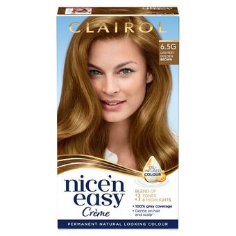 Sainsbury's Clairol Nice'n Easy Crème Natural Looking Oil-Infused Hair Dye Lightest Golden Brown 6.5G offer