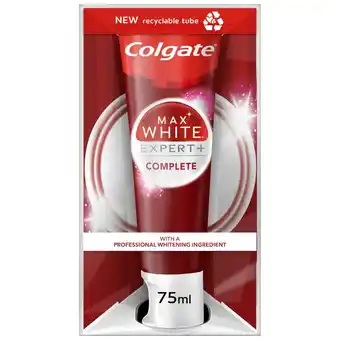 Sainsbury's Colgate Max White Expert Complete Whitening Toothpaste 75ml offer