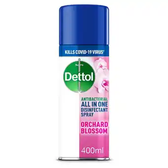 Sainsbury's Dettol Antibacterial All in One Disinfectant Spray Orchard Blossom 400ml offer