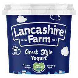 Iceland Lancashire Farm Greek Style Natural Yogurt 1kg offer