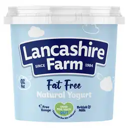 Iceland Lancashire Farm Fat Free Natural Yogurt 1kg offer
