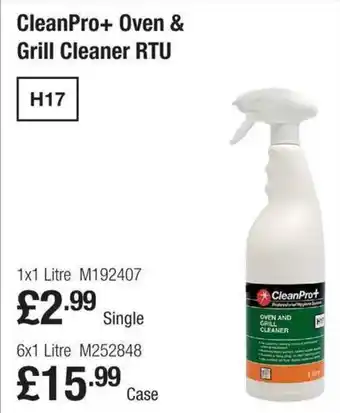 Makro CleanPro+ Oven & Grill Cleaner RTU 6x1L offer