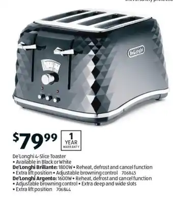 Aldi De'Longhi 4-Slice Toaster offer