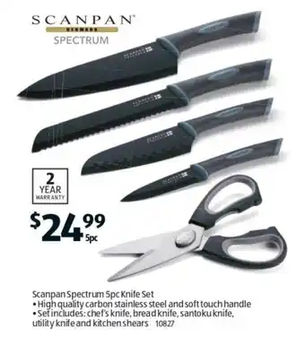 Aldi Scanpan Spectrum 5pc Knife set offer