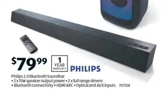 Aldi Philips 2.0 Bluetooth Soundbar offer