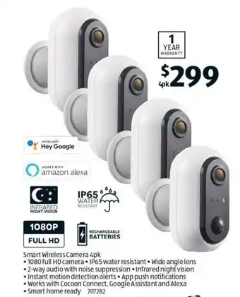 Aldi Smart Wireless Camera 4pk offer