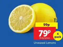 Lidl Unwaxed Lemons offer