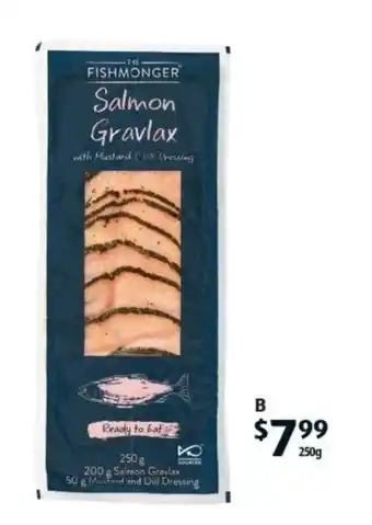 Aldi Salmon Gravlax 250g offer