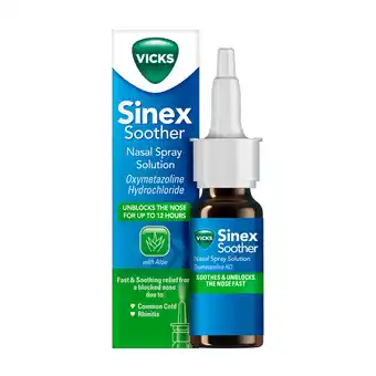 Sainsbury's Vicks Sinex Soother Decongestant Nasal Spray For Blocked Nose 15ml offer