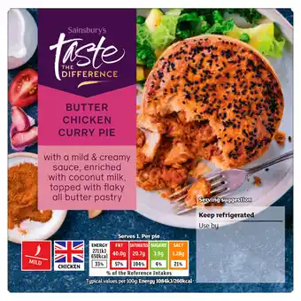 Sainsbury's Sainsbury's Butter Chicken Curry Pie, Taste the Difference 250g offer