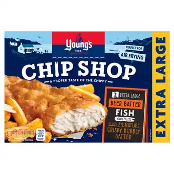 Asda Young's Chip Shop 2 Extra Large Fish Fillets offer