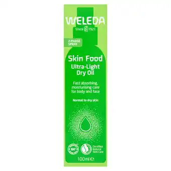 Asda Weleda Skin Food Ultra-Light Dry Oil 100ml offer