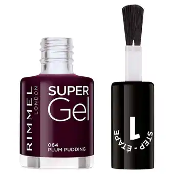 Asda Rimmel London Super Gel Nail Polish 064 Plum Pudding 12ml offer