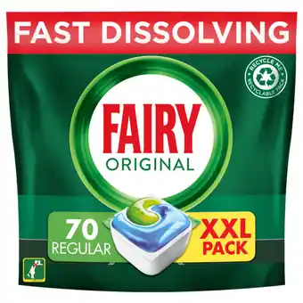 Asda Fairy Original All In One Dishwasher Tablets Regular, 70 Capsules offer