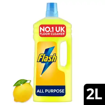 Asda Flash Multipurpose Floor Liquid Cleaner Crisp Lemon 2L offer