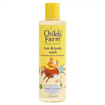 Asda Childs Farm Watermelon & Pineapple Hair & Body Wash 250ml offer