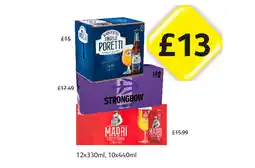 Londis Poretti, Strongbow Dark Fruits, Madri offer