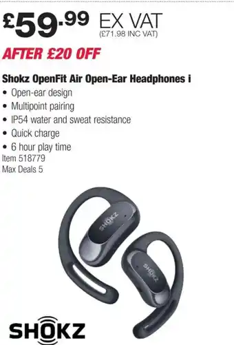 Costco Shokz OpenFit Air Open-Ear Headphones i offer