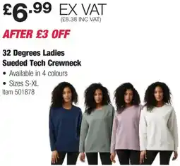 Costco 32 Degrees Ladies Sueded Tech Crewneck offer