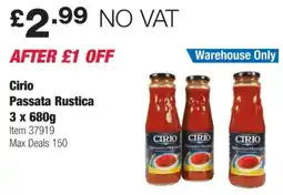 Costco Cirio Passata Rustica offer