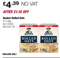 Costco Quaker Rolled Oats offer