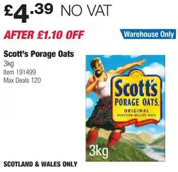 Costco Scott's Porage Oats offer