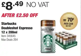 Costco Starbucks Doubleshot Espresso offer