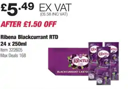 Costco Ribena Blackcurrant RTD offer