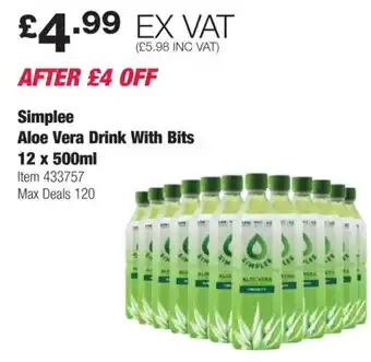 Costco Simplee Aloe Vera Drink With Bits offer