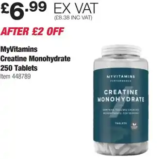 Costco MyVitamins Creatine Monohydrate offer