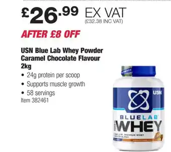 Costco USN Blue Lab Whey Powder Caramel Chocolate Flavour offer