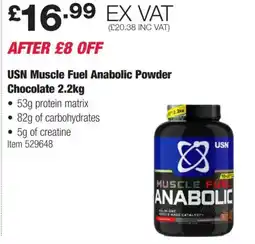 Costco USN Muscle Fuel Anabolic Powder Chocolate offer