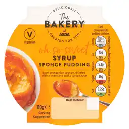 Asda ASDA The Bakery Oh So Sweet Syrup Sponge Pudding 110g offer