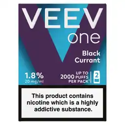 Asda Veev Veev One Blackcurrant 1.8% Veev Pods offer