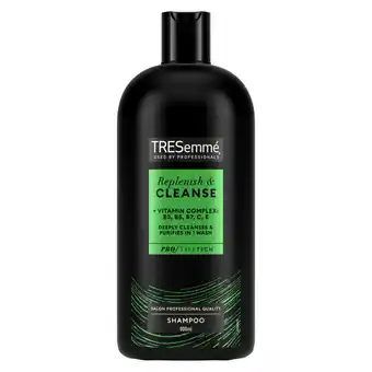 Asda TRESemme Replenish & Cleanse Shampoo offer