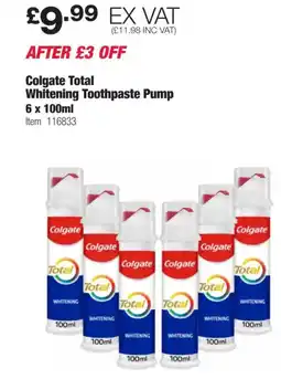 Costco Colgate Total Whitening Toothpaste Pump offer