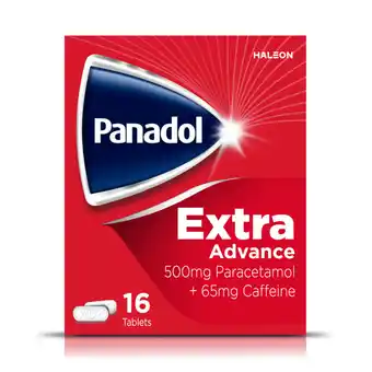 Asda Panadol Extra Advance Painkillers, 500mg Paracetamol and 65mg Caffeine Tablets, 16's offer