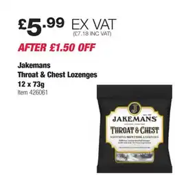 Costco Jakemans Throat & Chest Lozenges offer