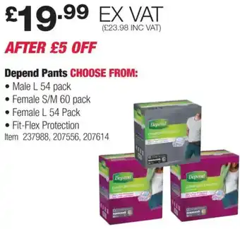 Costco Depend Pants offer