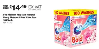 Costco Bold Platinum Plus Stain Removal Cherry Blossom & Rose Water Pods offer