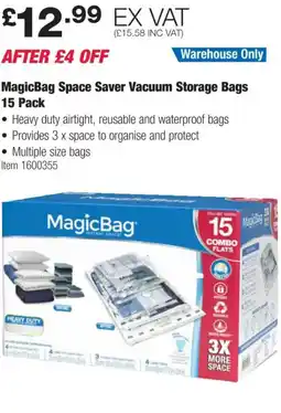 Costco MagicBag Space Saver Vacuum Storage Bags offer