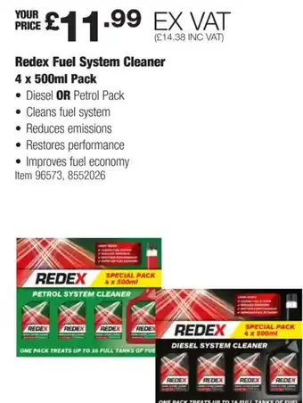 Costco Redex Fuel System Cleaner offer