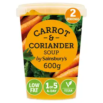 Sainsbury's Sainsbury's Carrot & Coriander Soup 600g (Serves 2) offer