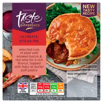 Sainsbury's Sainsbury's Steak Pie, Taste the Difference 250g offer